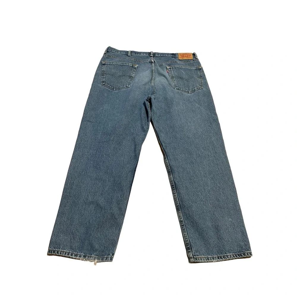 Levis Jeans Mens Size 40x30 Blue Denim Medium Wash 550 Relaxed Fit 100%‎ Cotton